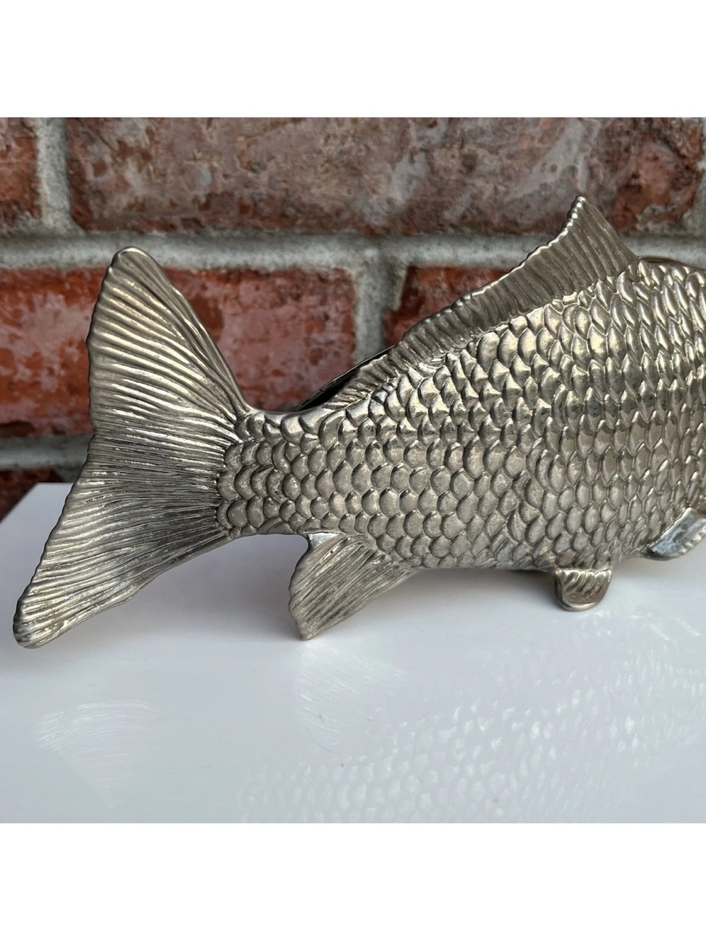 Vintage Regal Silver Plated Fish Napkin Holder Modello Depositato Made In Italy - Picture 7 of 16
